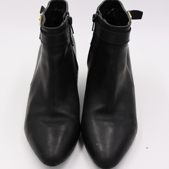 Ralph Lauren Black Nara Leather Booties Size 9 B - Picture 2 of 10